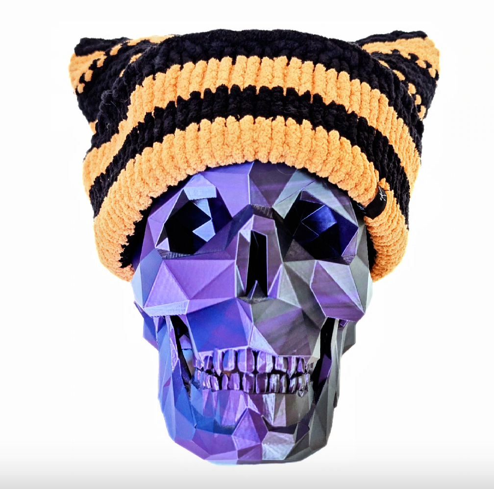 Mime-Stripe Chenille Cat Hat (Multiple Color Options)