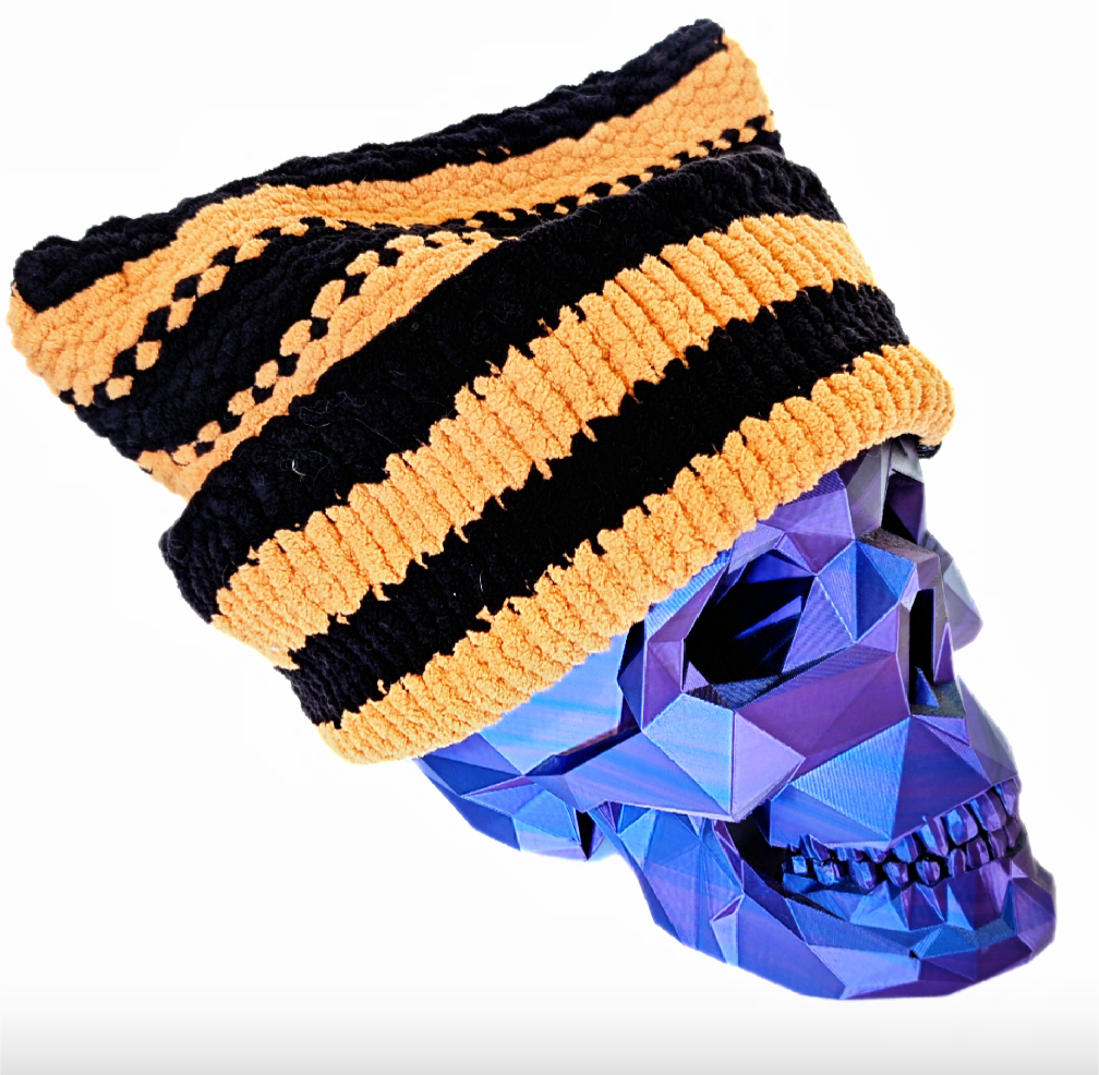 Mime-Stripe Chenille Cat Hat (Multiple Color Options)