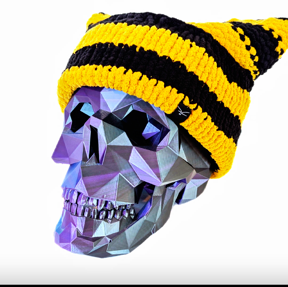 Mime-Stripe Chenille Cat Hat (Multiple Color Options)