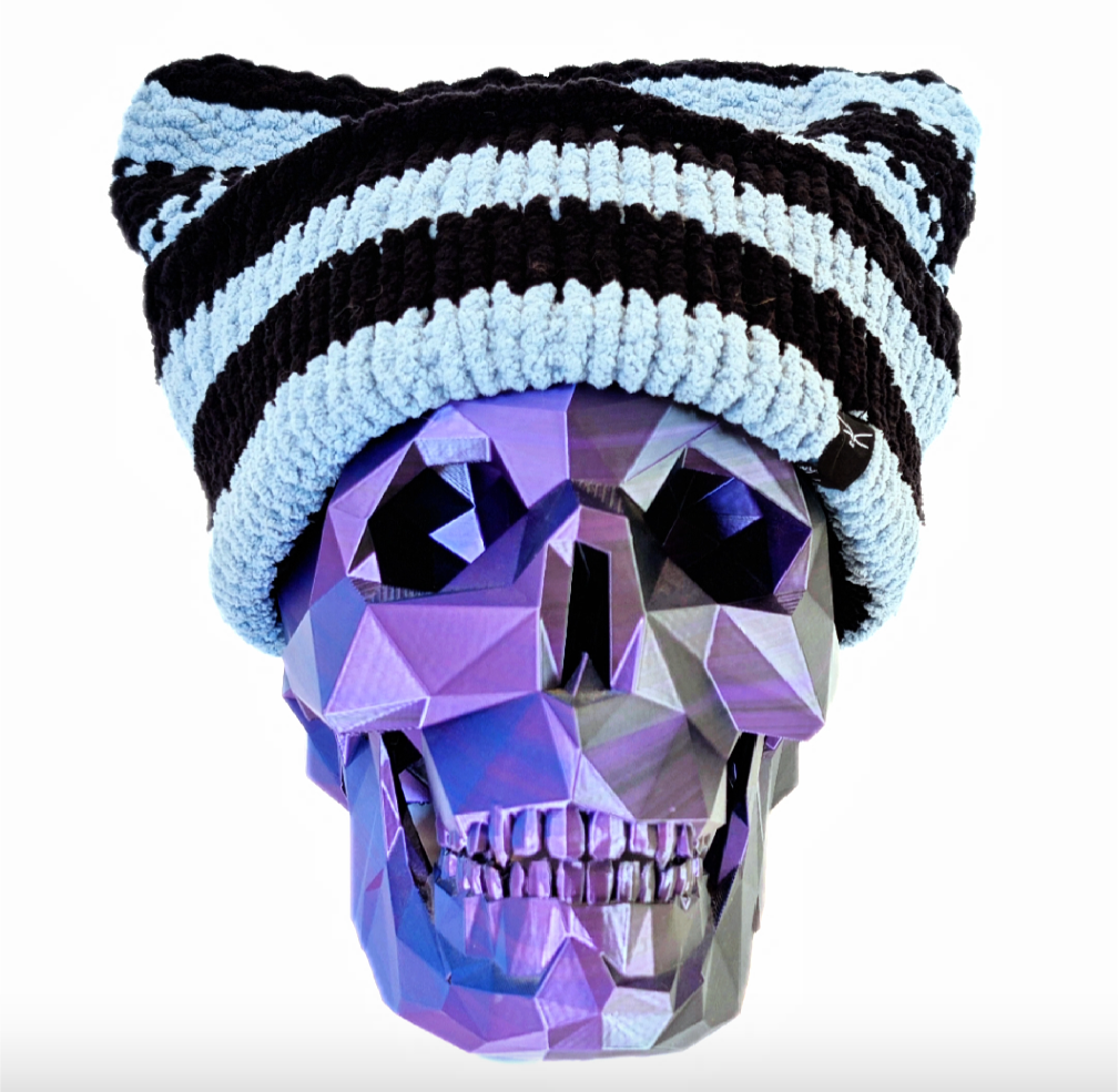 Mime-Stripe Chenille Cat Hat (Multiple Color Options)