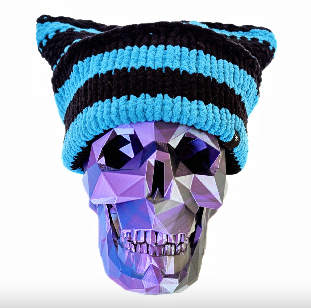 Mime-Stripe Chenille Cat Hat (Multiple Color Options)